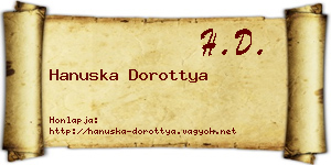 Hanuska Dorottya névjegykártya